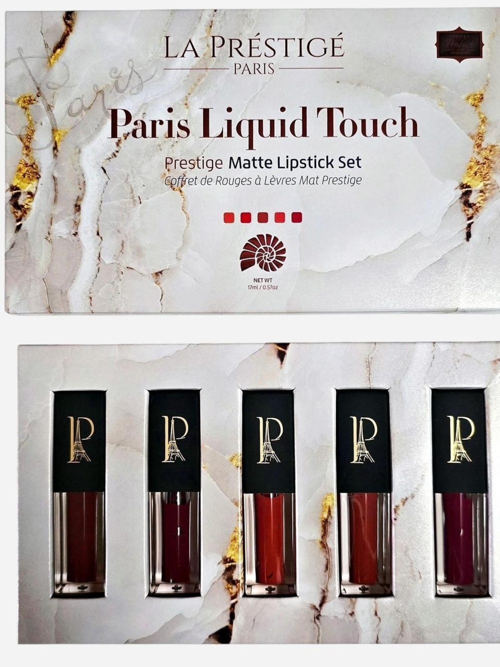 Paris Liquid Touch 5-Piece Matte Lipstick Set - Mixed Red & Plum Shades